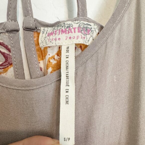 Free People Intimately Voile Floral Strappy Mini Tank Slip Dress Summer Small - Picture 6 of 9